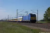 146 519-4 Captrain Deutschland GmbH mit dem Interconnex (X 68904) von Warnem�nde nach Leipzig Hbf in Vietznitz. Netten Gru� an den Tf! 15.05.2013