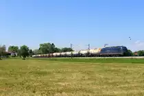 183 500  MGW-Service  bef�rderte am 18. Mai 2013 den 90975 in Richtung Salzburg. Aufgenommen bei �bersee. Am Zugende befand sich 185 531 von TX Logistik.