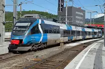 4024 120 f�hrt am 18.05.2013 als REX1705 aus dem Bahnhof Bruck/Mur aus.