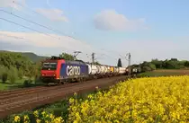 Am 15.Mai 2013 war SBBC 482 018 bei Banteln (KBS 350) mit einem KLV-Zug auf dem Weg Richtung Norden.