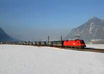 1116 020 mit einem Walter-KLV am 26.01.2013 bei Niederaudorf.