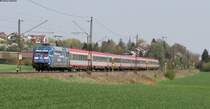 101 042-0  Ecophant  mit dem IC 118 (Salzburg Hbf-M�nster(Westf)Hbf) bei Ebersbach 24.4.13