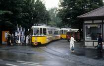 Stuttgart SSB SL 1 (GT4 444) Rohr am 1. Juli 1980.