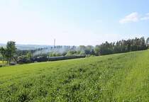 03 1010 am 18.05.2013 an der Blockstelle Steitm�hle auf der Schieben Ebene. Der Zug befindet sich hier schon wieder auf der R�ckfahrt nach Halle bzw. Berlin. Am Zugschluss schiebt 119 158.