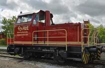 Die Frisch Hauptuntersuchte V 34 vom Typ Gmeinder D 25 B der HZL genies�t in Gammertingen ihre Wochenend Ruhe.Ich konnte sie am 20.5.2013 in Gammertingen ablichten.