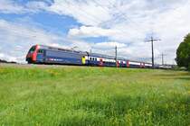 Cupfinal FC Basel-GC im Stade de Suisse Bern, GC Extrazug Nr. 2: DPZ 008+032 vor Hindelbak, 20.05.2013. 