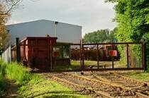 Gleisanschlu� einer Recyclingfirma in Viersen. Dieser Anschlu� wird vom Bahnhof Viersen aus bedient zweimal die Woche. Foto vom Samstag 18.5.2013