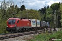 1116 056 hat am 04.05.13 einen KLV am Haken und passiert A�ling Richtung M�nchen.