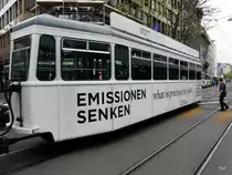 BVB - Tramanh�nger B 1460 mit Werbung unterwegs in Basel am 02.05.2013