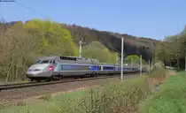 TGV 511 als TGV 5488 (Strasbourg-Nantes) bei Arzviller 25.4.13