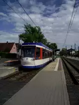 HEAG Stra�enbahn steht am 11.05.13 in Darmstadt 