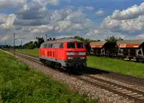 218 272 bei einer Lz-Fahrt am 21.05.2013 bei Plattling.