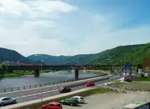 Blick auf die Br�cke �ber Labe in Děč�n am 11.5.2012