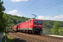 143 585 mit S1 nach Mei�en zwischen Wehlen und Obervogelgesang. 23.05.2013