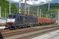 189 158 mit G�terzug in Bruck/Mur am 21.05.2013