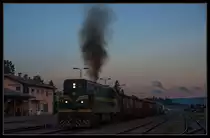 Die  Kennedy  032 in Grosuplje. Am nachsten Tag wurde sie ein Teil der Sammlung des Eisenbahnmuseums in Ljubljana. (17.5.2013)