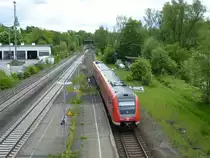 612 114 durchfährt hier am 21.Mai 2013 im Bahnhof von Oberkotzau.