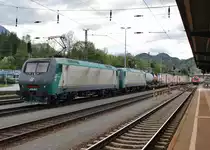 Am 4.Mai 2013 waren FS E412 004 & 018 in Schwarzach St. Veit mit dem  Mars -Zug auf dem Weg nach M�nchen.