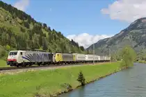 Am 5.Mai 2013 waren Lokomotion 189 907 & 902 bei Dorfgastein mit dem EKOL TEC 41853 von (Ludwigshafen/BASF) M�nchen-Ost Rbf auf dem Weg nach Trieste Campo Marzio.