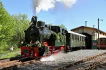 MME Fahrtag - 90 Jahre  BIEBERLIES  - 19.05.2013  --  Bereitstellung des Zuges in H�inghausen  --  Weitere Fotos siehe auch in meinem http://www.Schmalspuralbum.de/ unter  Nordrhein-Westfalen > M�rkische Museums-Eisenbahn (MME) - Sauerl�nder Kleinbahn > ... 