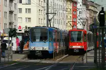 2119 als umgeleitete Linie 3 und 2323 als Linie 16 an der Haltestelle Eifelstra�e am 25.05.2013.