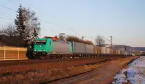 Am 2.3.13 zog die von LOCON gemietete 185 619 die Tchibo-Containerz�ge Sengenthal-N�rnberg und zur�ck