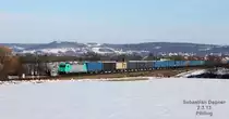 Am 2.3.13 zog die von LOCON gemietete 185 619 die Tchibo-Containerz�ge Sengenthal-N�rnberg und zur�ck