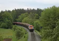 HVLE V330.7 am 24.5.13 bei Gro�albershof an der KBS 870 mit einem Kieszug nach N�rnberg