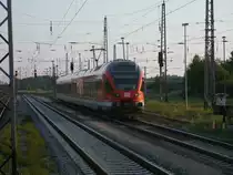 RE 13034 Binz-Stralsund,gefahren vom 429 028,verlie� am 27.Mai 2013,Bergen/R�gen.