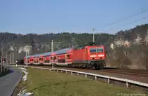 143 173 (91 80 6143 173-3 D-DB) + Dosto als S1 (37745) von Mei�en nach Sch�na am 05.03.2013 bei Strand