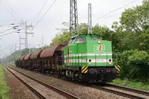 Lisa 2 der Erfurter Industriebahn auf dem Berliner Au�enring bei Potsdam am 28.Mai 2013 unterwegs.