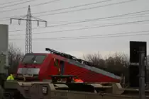 Am 20.12.12 lag 189 065 nach dem Unfall am Vorabend weiterhin im Schrebergarten in D�sseldorf-Eller.