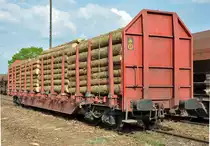 3521 247-7 Holztransportwagen im Bf Euskirchen - 06.05.2013 