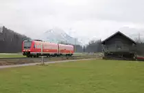 610 003 am 6.1.13 bei Altst�dten auf der Illertalbahn nach Kempten