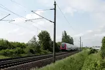 RE 1 (RE 4307) von Hamburg Hbf nach Rostock Hbf geschoben von der 112 119-3 in Schwerin-Medewege am 01.06.2013