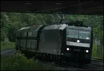 185 556 von CFL Cargo mit PKP Kohlewagen am 01.06.13 in G�tzenhof