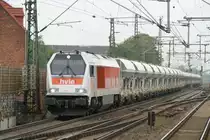 V 490.2 (264 012-6) mit einem Gz eigener Faccns, an einen sehr tr�ben 01.06.2013 in Hannover Linden/Fischerhof.