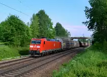 185 004 mit einem Audizug nach Gy�r am 09.05.2013 bei Ein�d.
