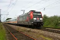 DB Fernverkehr 101 110  Eintracht Frankfurt  mit IC 1129 Kiel Hbf - Nürnberg Hbf (Diepholz, 02.06.13). 