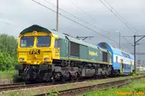 66009 + B16mnopux als Personenzug 77209 von Poznań Franowo nach Poznań Gł�wny, Poznań Franowo, 1.6.2013