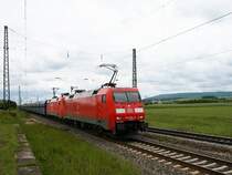 152 053 und eine weitere 152 mit einem polnischen Kohlezug in Eggolsheim am 30.05.2013 unterwegs nach Nrnberg