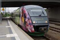 VT 04 der Vogtlandbahn am 30.05.2013 in Regensburg Hbf. 
