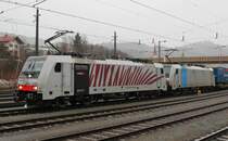 Am 5.Januar 2013 standen 186 281 & 186 286 mit einem KLV-Zug in Kufstein bereit zur Abfahrt.