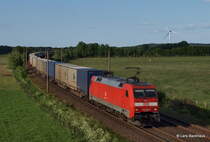 152 160-8 rollt am 05.06.13 mit dem  lit  KLV durch Ramelsloh Richtung Bremen.