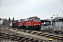 232 330 (92 80 1232 330-1 D-DB) + 233 572 (92 80 1233 572-7 D-DB) mit G�terzug am 23.03.2013 in Amberg