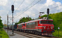 S� 363-028+363-019 ziehen G�terzug durch Maribor-Tabor Richtung Norden. /6.6.2013