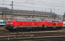 Am 7.Januar 2013 rangierten 218 401 & 440 im Vorfeld des M�nchener Hbfs.