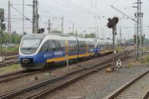 Hier stehen zwei abgestellte Triebz�ge der Baureihe 643 der Nordwestbahn abgestellt in Paderborn.