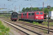 64 419 im Rahmen von Sonderfahrten am 8. und 9.6.13 zwischen Merzig-Dillingen und Limbach bei Schmelz. Hier beim Umsetzen in Dillingen am 8.