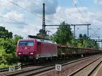 189 800 der MTEG bringt ihren leeren Autozug zur�ck nach Pirna.
Dresden Strehlen 11.06.13